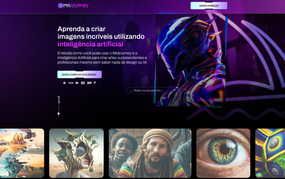Midjourney Magnético Landing Page